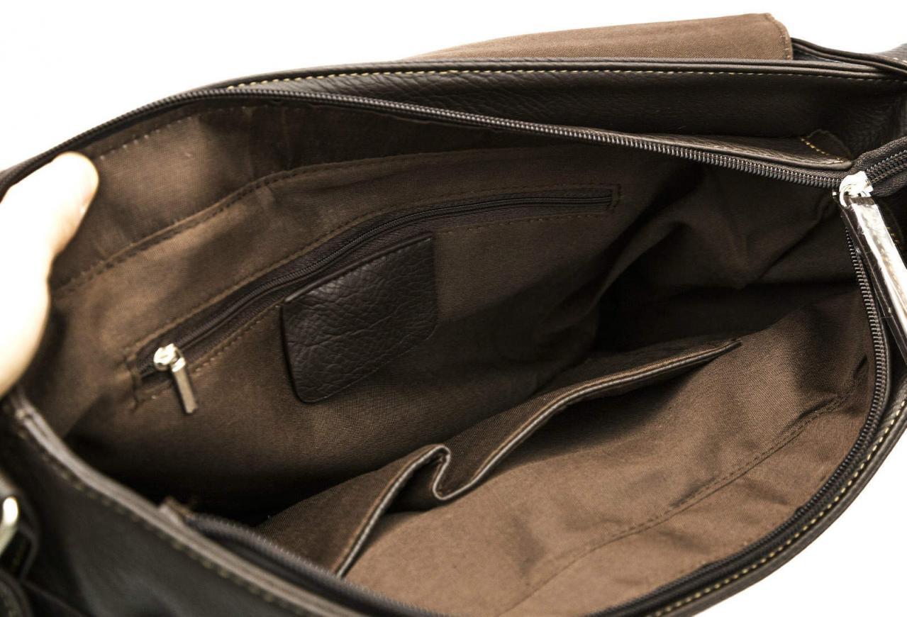 Simple Durable Soft Leather Mens Laptop Business Shoulder Messenger Bag ...